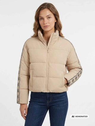 GIUBBOTTO DONNA - GUESS ATHLEISURE TAUPE - V5BL11 WGYC2 3
