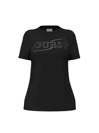 T-SHIRT DONNA - GUESS ATHLEISURE NERO - V6BI01 K6248