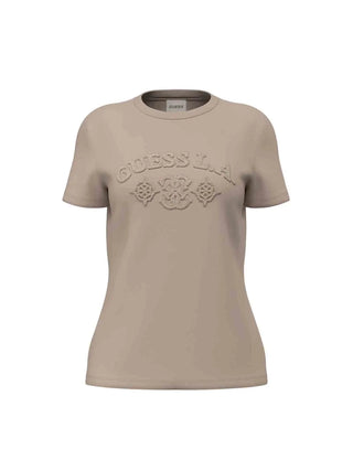 T-SHIRT DONNA - GUESS ATHLEISURE BEIGE - V6BI12 K6647