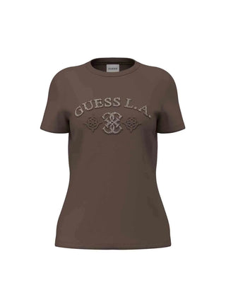 T-SHIRT DONNA - GUESS ATHLEISURE CAFFE - V6BI12 K6647