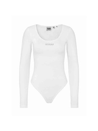 T-SHIRT DONNA - GUESS ATHLEISURE CREMA - V6BP12 K6916