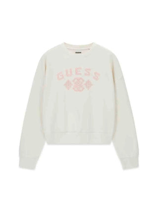 FELPA DONNA - GUESS ATHLEISURE CREMA - V6BQ16 K6350