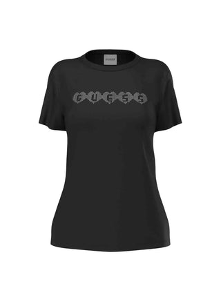 T-SHIRT DONNA - GUESS ATHLEISURE NERO - V6YI08 K4689 1