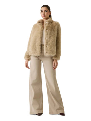 GIUBBOTTO DONNA - GUESS APPAREL BEIGE - W6BL12 W3745 4