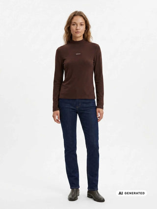 T-SHIRT DONNA - GUESS JEANS CAFFE - W6BP06 K5471 2