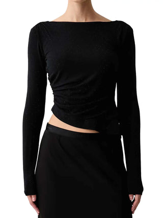 T-SHIRT DONNA - GUESS APPAREL NERO - W6BP25 K6281