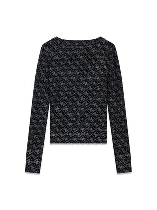 T-SHIRT DONNA - GUESS APPAREL NERO - W6BP26 K6284