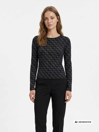 T-SHIRT DONNA - GUESS APPAREL NERO - W6BP26 K6284 3
