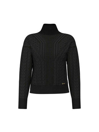 MAGLIA DONNA - GUESS APPAREL NERO - W6BR45 Z1444