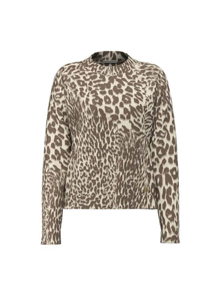 MAGLIA DONNA - GUESS APPAREL LEOPARDO - W6BR46 Z1445