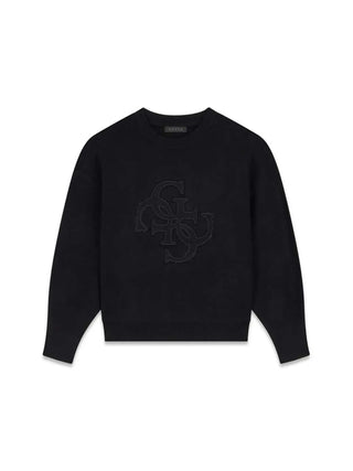 MAGLIA DONNA - GUESS APPAREL NERO - W6BR52 Z1453 1