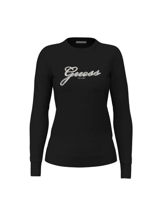 MAGLIA DONNA - GUESS APPAREL NERO - W6BR53 Z1454