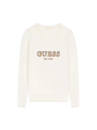 MAGLIA DONNA - GUESS APPAREL BIANCO - W6BR55 Z1456