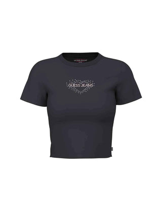 T-SHIRT DONNA - GUESS JEANS NERO - W6YI05 K3640 1