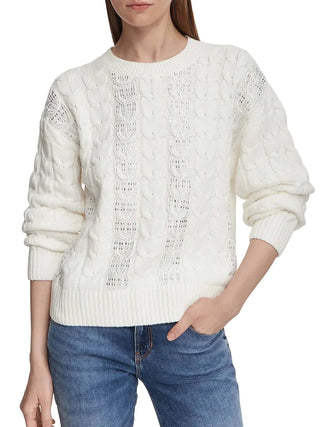 MAGLIA DONNA - GUESS APPAREL BIANCO - W6YR21 Z0965