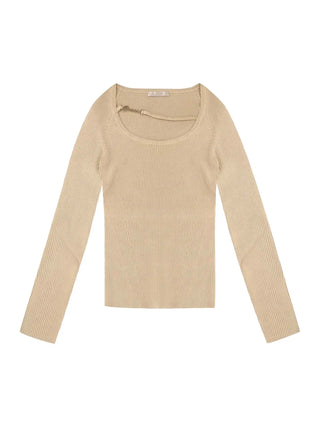 MAGLIA DONNA - GUESS APPAREL BEIGE - W6YR22 Z0966 1