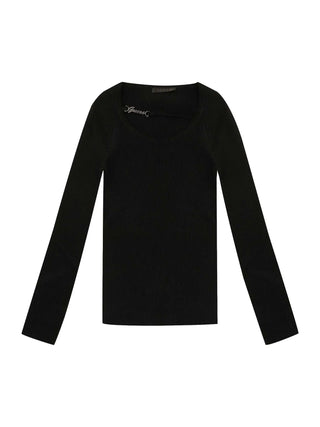 MAGLIA DONNA - GUESS APPAREL NERO - W6YR22 Z0966 1