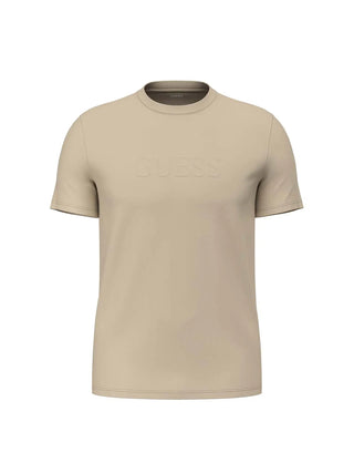 T-SHIRT UOMO - GUESS ATHLEISURE BEIGE-BIANCO - Z6YI17 K4968