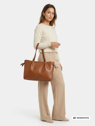 BORSA A SPALLA DONNA - CAFE NOIR CUOIO - C3BB1108 3