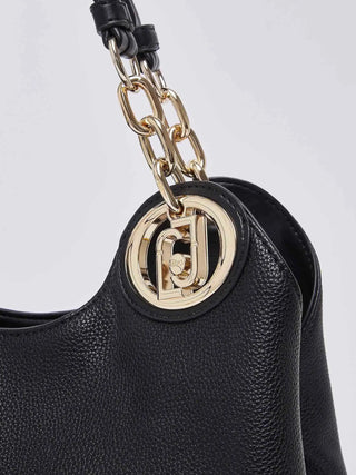 BORSA A SPALLA DONNA - LIU-JO NERO-ORO - AF6024ES039 3