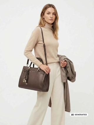 BORSA A SPALLA DONNA - LIU-JO CAFFE - AF6086E1019 6