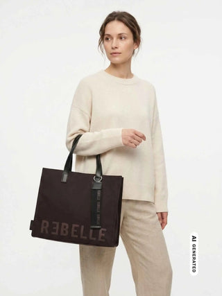 BORSA A MANO DONNA - REBELLE MARRONE - REB0082-T0001 7