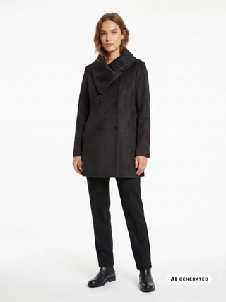 CAPPOTTO DONNA - DENNY ROSE NERO - 621ND35011 2