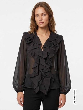 CAMICIA DONNA - DENNY ROSE NERO - 621ND45019 2