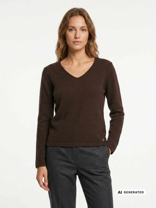 MAGLIA DONNA - DENNY ROSE MARRONE - 621ND53002 2