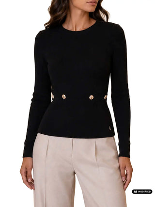 MAGLIA DONNA - DENNY ROSE NERO - 621ND53006