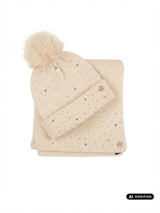 SCIARPA + CAPPELLO DONNA - GAUDI CREMA - V6AI-13178