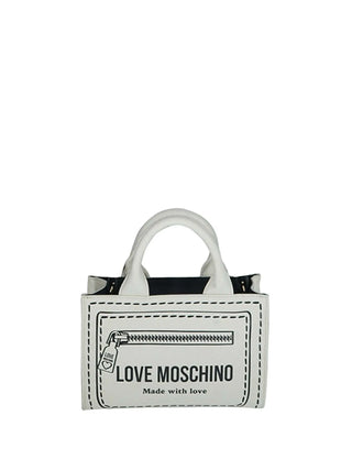 BORSA A MANO DONNA - LOVE MOSCHINO BIANCO-NERO - JC4051PP1PLK1 1