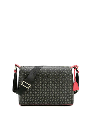 BORSA A SPALLA DONNA - POLLINI NERO-ROSSO - TE8400PP02Q11