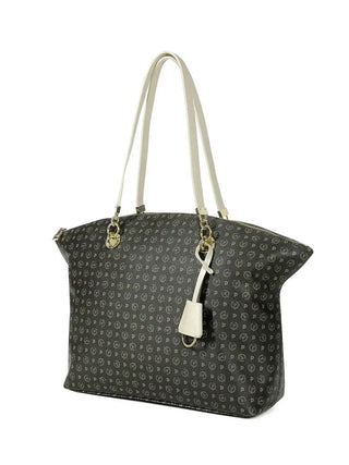 BORSA A SPALLA DONNA - POLLINI NERO-AVORIO - TE8408PP02Q11 2