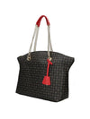 BORSA A SPALLA DONNA - POLLINI NERO-ROSSO - TE8408PP02Q11 2