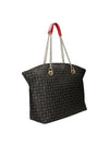 BORSA A SPALLA DONNA - POLLINI NERO-ROSSO - TE8408PP02Q11 3