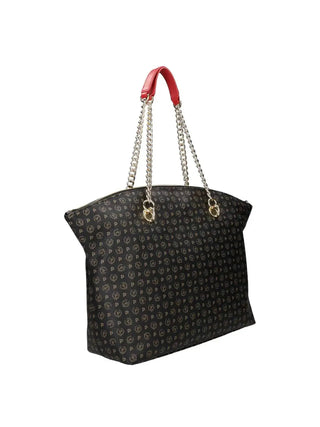 BORSA A SPALLA DONNA - POLLINI NERO-ROSSO - TE8408PP02Q11 3