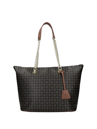 BORSA A SPALLA DONNA - POLLINI NERO-MARRONE - TE8410PP02Q11