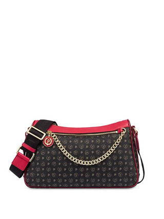 BORSA A MANO DONNA - POLLINI NERO-ROSSO - TE8526PP0IQ11