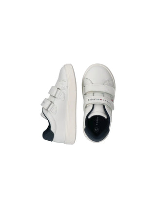 SNEAKERS BAMBINO - TOMMY HILFIGER BIANCO-BLU - T1X9-35216-1355 4