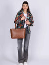 BORSA A SPALLA DONNA - GATTINONI ROMA TAN - BENIA8834WVP 5