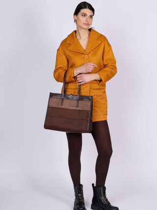 BORSA A SPALLA DONNA - GATTINONI ROMA MARRONE - BIN268867WPJ 6