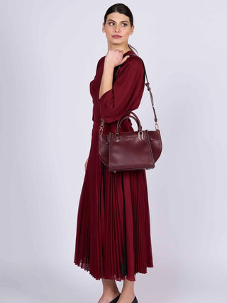 BORSA A SPALLA DONNA - GATTINONI ROMA BORDEAUX - BIN268903WVP 5