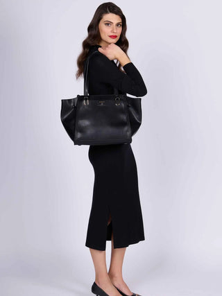 BORSA A SPALLA DONNA - GATTINONI ROMA NERO - BIN268904WVP 5