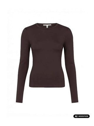 T-SHIRT DONNA - SILVIAN HEACH MARRONE - GPA26146TS