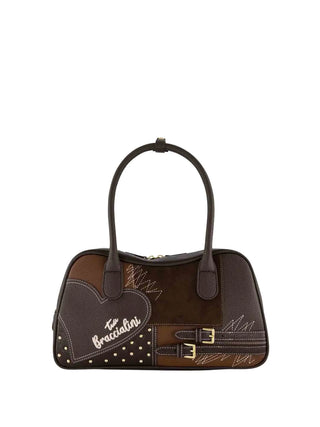 BORSA A SPALLA DONNA - BRACCIALINI MARRONE - B19204-YY 1