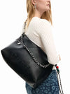 BORSA A SPALLA DONNA - DESIGUAL NERO - 26SAXP66 6