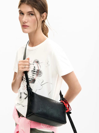 BORSA A SPALLA DONNA - DESIGUAL NERO - 26SAXP75 6