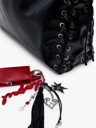 BORSA A SPALLA DONNA - DESIGUAL NERO - 26SAXP86 4