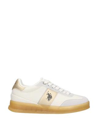 SNEAKERS DONNA - US POLO ASSN. BIANCO-ORO - CAMPYW005W/6YC1